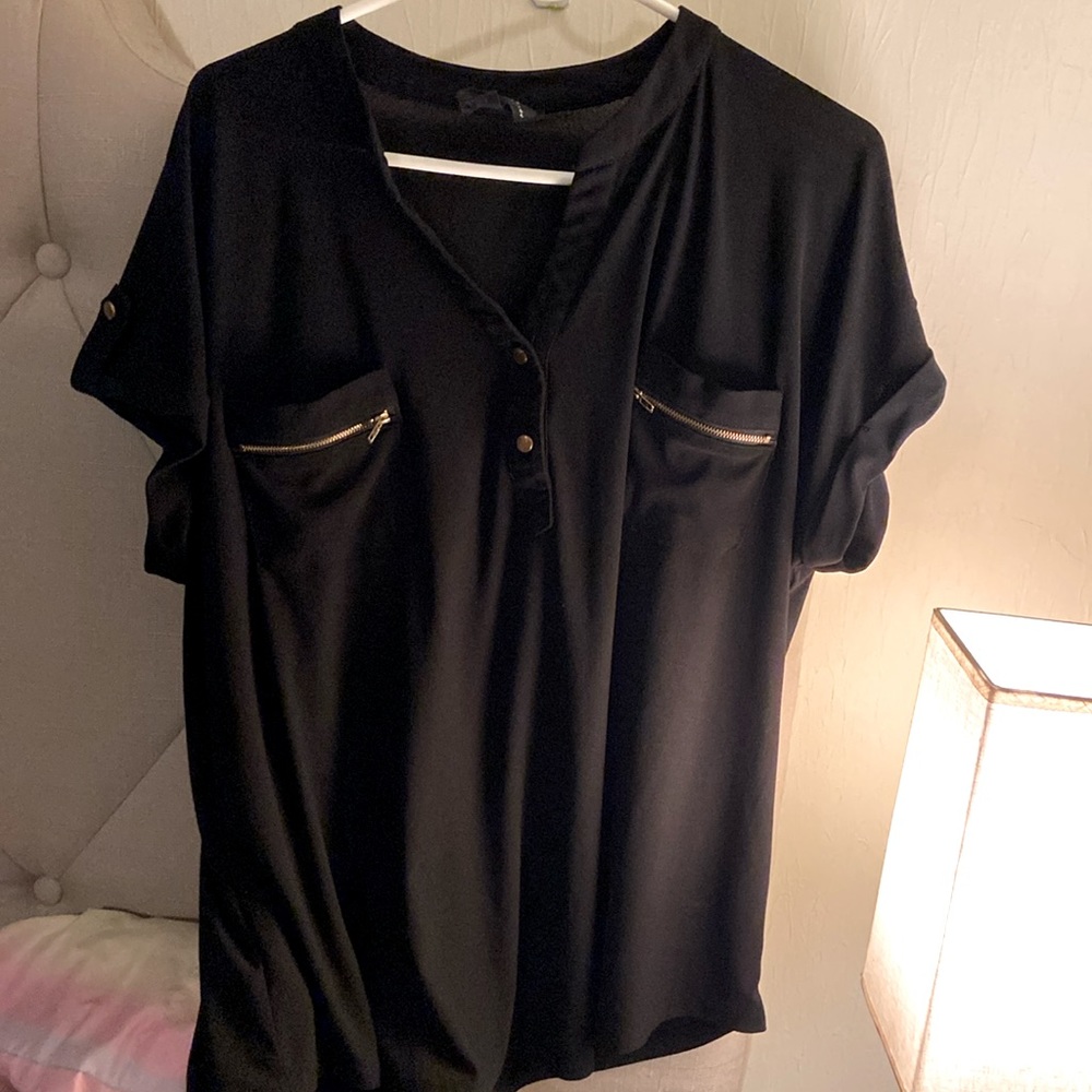 Dressy black womens top